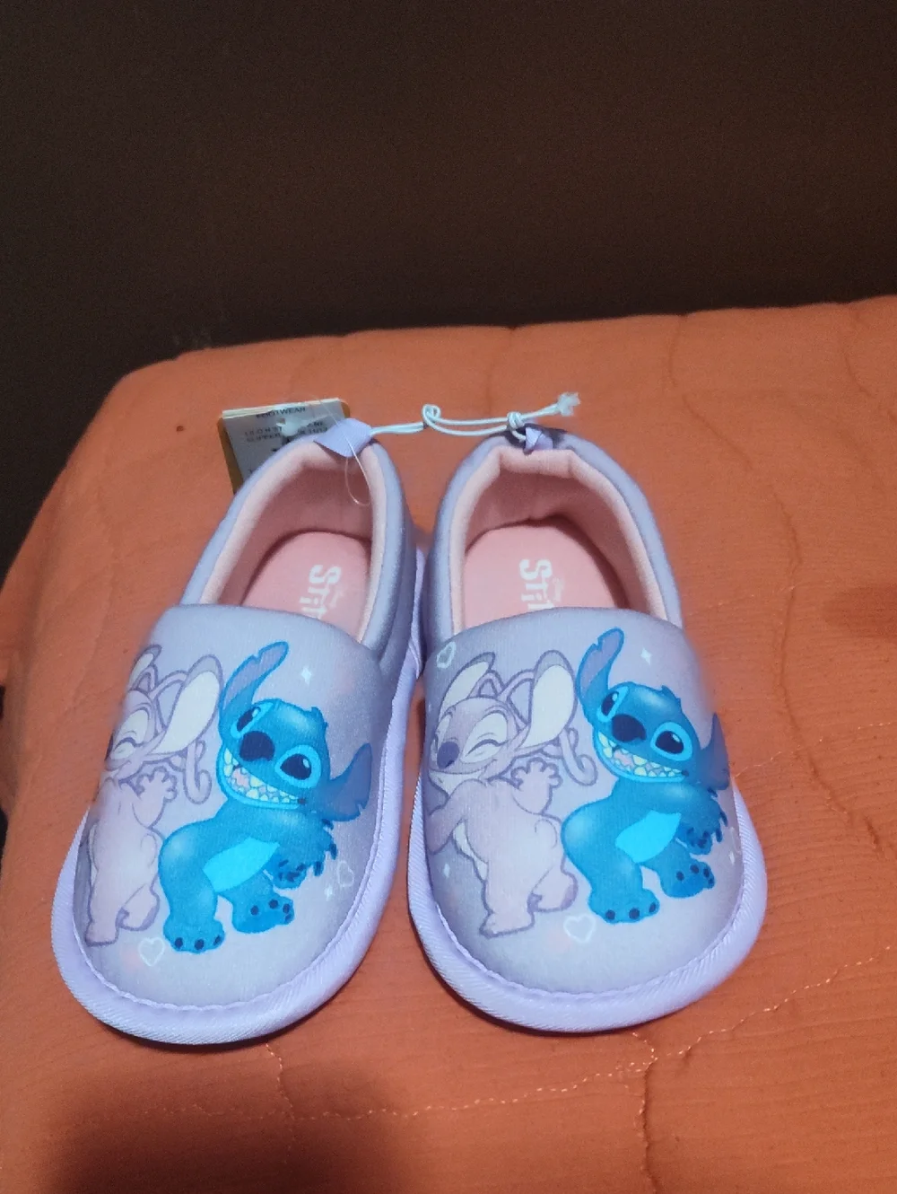 Girls' Stitch Slip-On Kids Shoes - Light Purple Slipper Sock